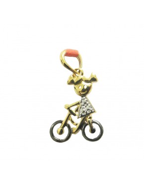 PINGENTE MENINA COM BICICLETA  REF.10448 PINGENTE MENINA COM BICICLETA  REF.10448